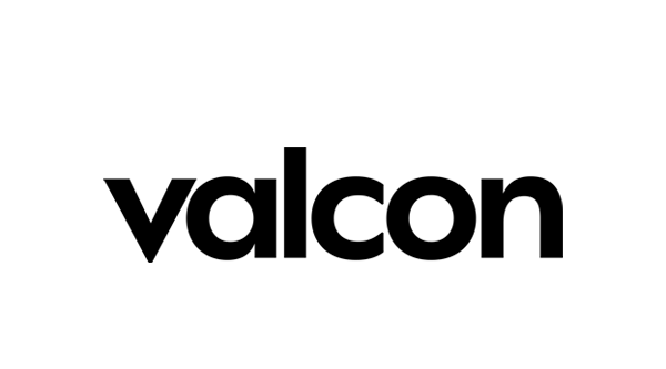 Valcon logo zwart wit